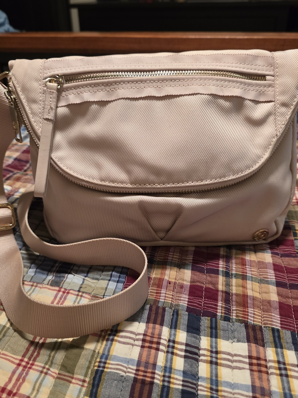 Lululemon EUC All Night Festival Bag 5L Pink Canvas Crossbody
